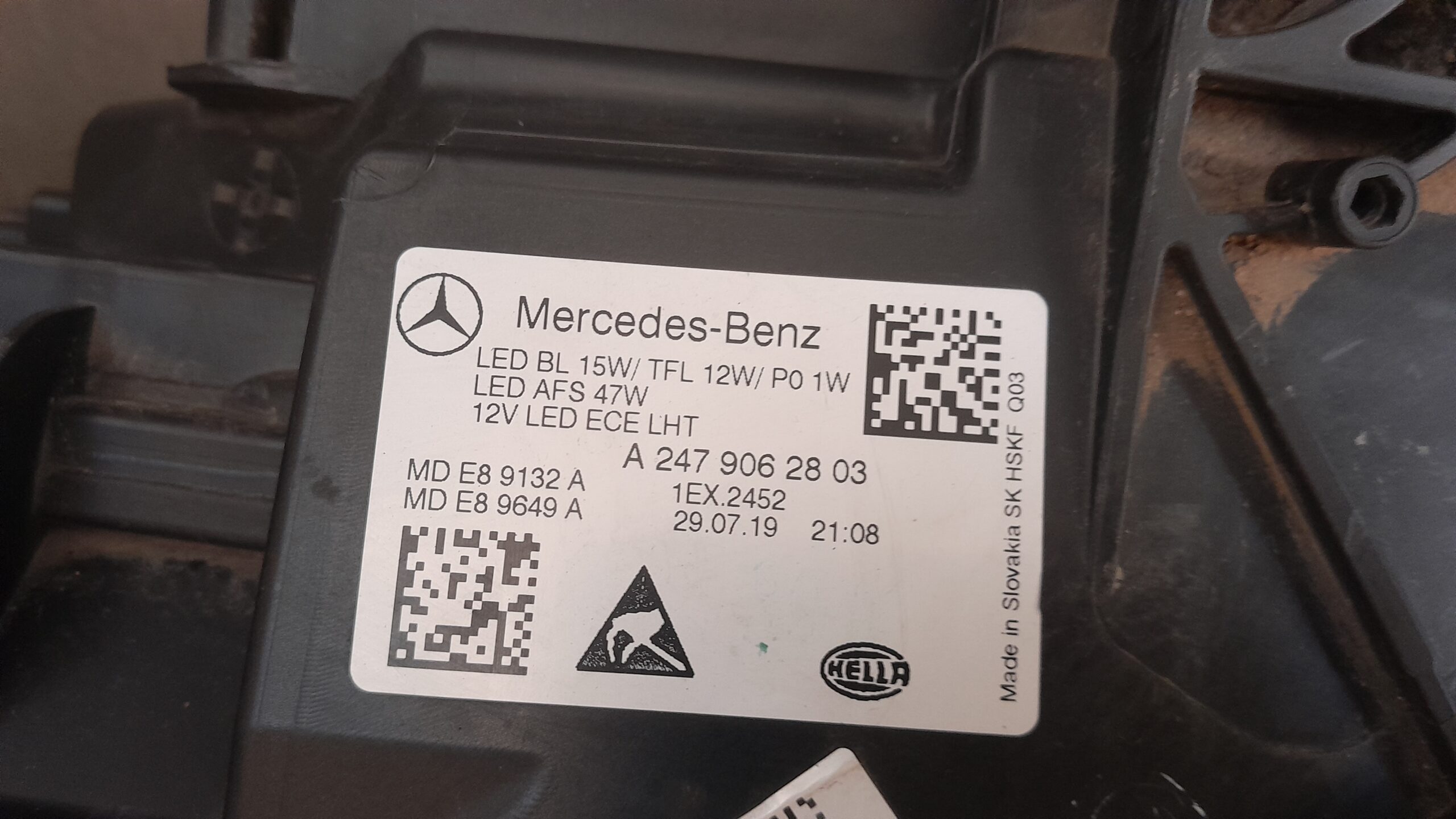 Mercedes-Benz W247 B-Class Right Headlight OEM | Genuine Front Lamp Replacement