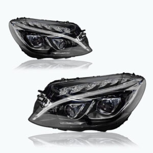 Mercedes-Benz W205 Double Xenon Headlights OEM | Genuine Front Lamp Set