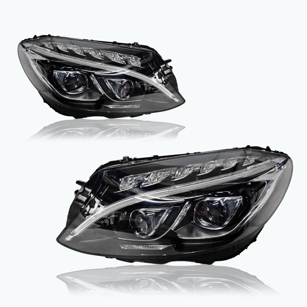 Mercedes-Benz W205 Double Xenon Headlights OEM | Genuine Front Lamp Set